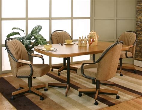 Contemporary Kitchen Table With Rolling Chairs Photo Chair Design