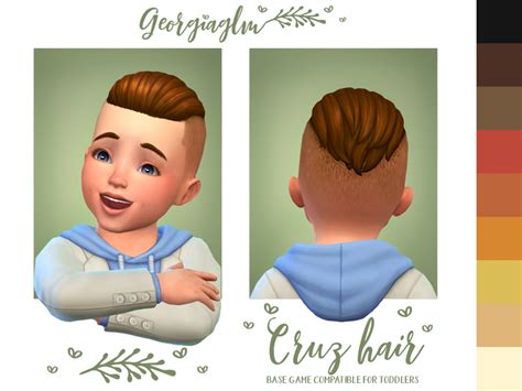 Georgiaglm Cruz Hair Toddler The Sims 4 Catalog