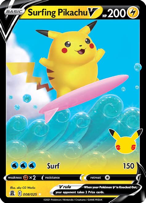 Surfing Pikachu V Celebrations Pokemon