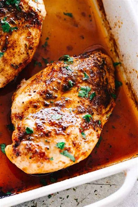 Drizzle with 1 tsp oil, rub with fingers, sprinkle with seasoning, covering as much of the surface area as you can. Oven Baked Chicken Breasts | The BEST Way to Bake Chicken ...
