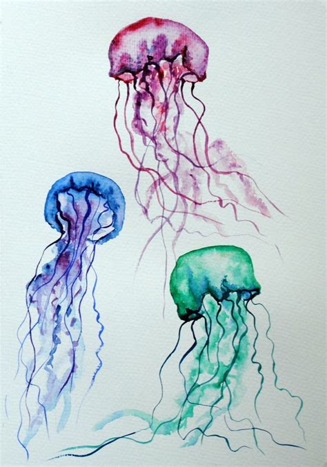 1000 Ideas About Jellyfish Drawing On Pinterest Watercolor Jellyfish
