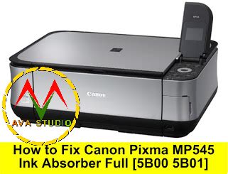 So far i have not found a solution to this anywhere. How to Fix Canon Pixma MP545 error Ink Absorber Full [5B00 ...