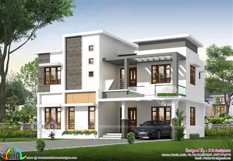 3 Bhk 2099 Sq Ft Modern Flat Roof House Kerala Home Design And Floor