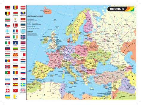 Karta Europe Politička Karta Europe A2 Formata Karta Europe Europe