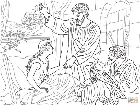 Jesus Raises Lazarus Coloring Page Coloring Home