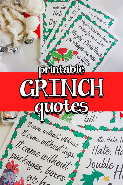 Printable Grinch Quotes For Grinchmas