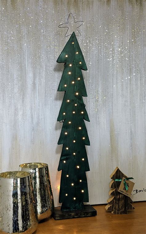 Lighted Wood Christmas Tree Hand Made Great T From Etsy