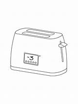 Coloring Toaster Printable sketch template