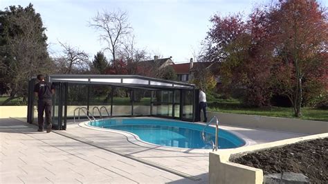 Abri de piscine haut fermé. Abri de piscine télescopique mi-haut | Octavia Abris ...