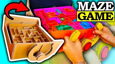 How To Make Fun And Simple Maze Game Cardboard Arcade Game Easy Youtube