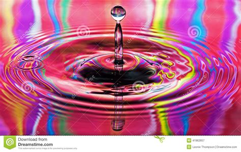Rainbow Water Drop Stock Image Image Of Dripping Colored
