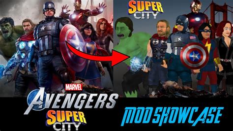 Supercity Mod Marvels Avengers Game Mod Showcase Youtube