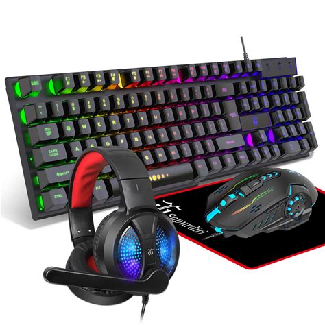 Buy Gaming Keyboard And Mouseheadphonesmouse Pad，all In One Combo For