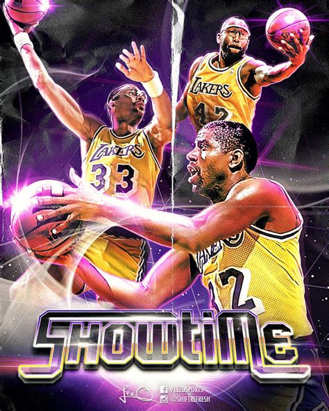 La Lakers Showtime Retro Nba Poster By Skythlee On Deviantart