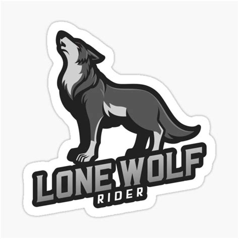 Lone Wolf Rider Sticker By Zioan Redbubble