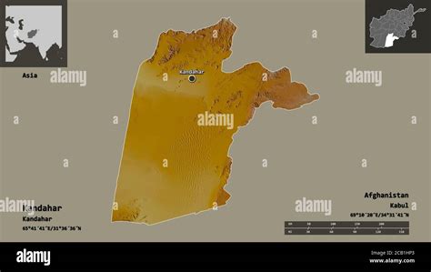 Shape Of Kandahar Province Of Afghanistan And Its Capital Distance