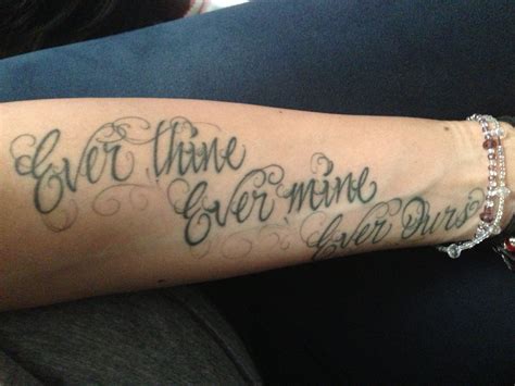 Ever Thine Ever Mine Ever Ours Beethoven Immortal Beloved Tattoo Arm