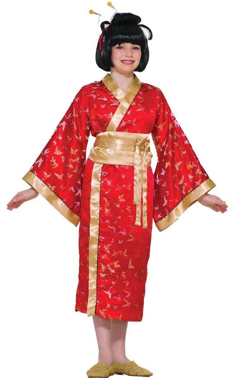 Girls Japanese Geisha Costume Kids Book Week Fancy Dress Costume