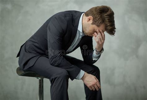 Sad Businessman Without The Achievement Stock Photo Image Of Alone