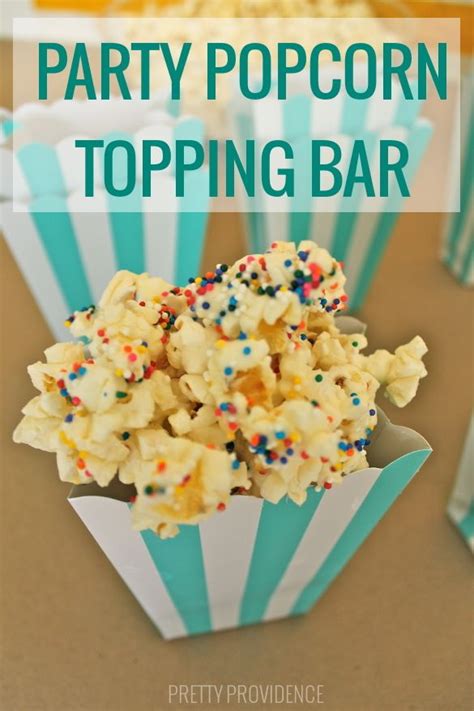 Party Popcorn Topping Bar Easy Cheap And Fun Right Up My Alley