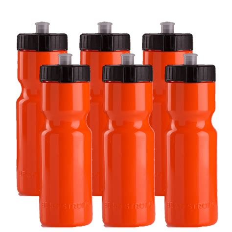 50 Strong Sports Squeeze Water Bottle Team Pack Includes 6 Bottles