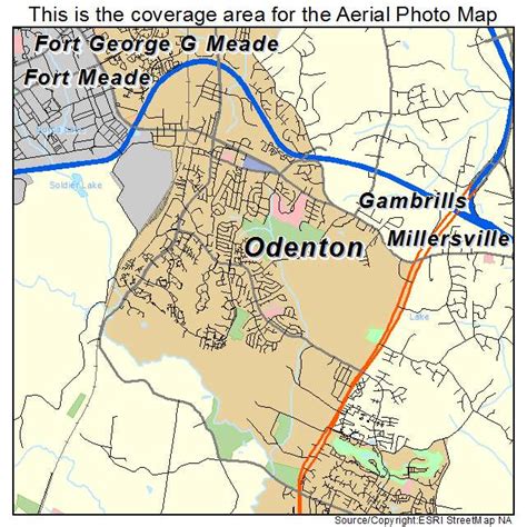 Aerial Photography Map Of Odenton Md Maryland