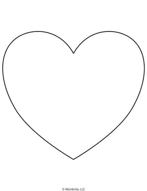 9 Best Images Of Big Heart Printable Out Large Heart Stencil Template