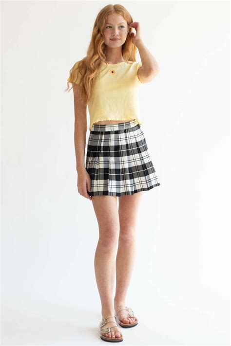 Black Plaid Pleated Skirt 1 Tween Fashion Outfits Cute Skirt Outfits