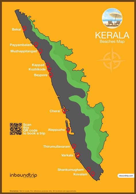 Kerala Beaches Map Kerala Taxi Tour Experiences Guides And Tips