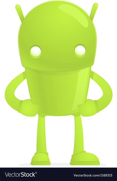 Funny Cartoon Android Royalty Free Vector Image