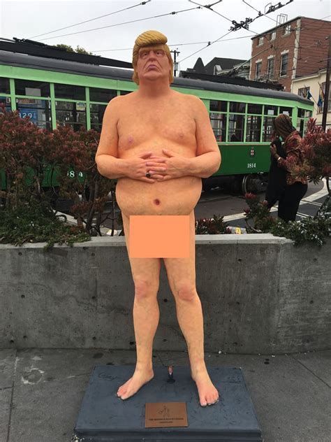 Photos San Francisco Buzzing Over Nude Donald Trump Statue Abc News