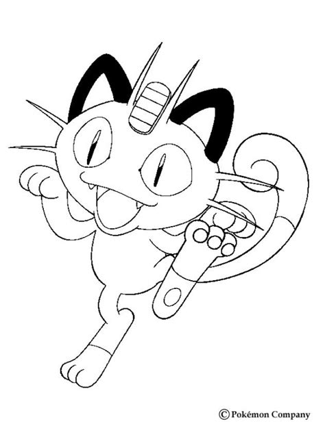 Meowth Scratch Cat Coloring Pages