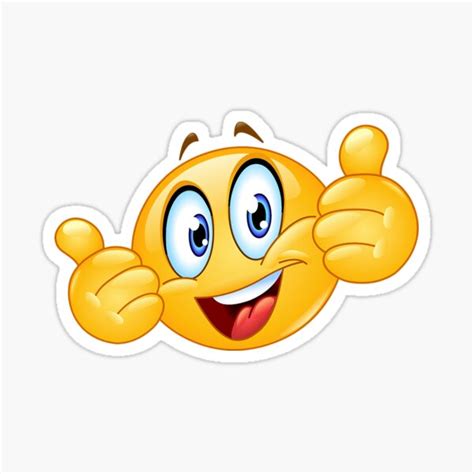 Thumbs Up Emoji Sticker By Designscorpion Redbubble