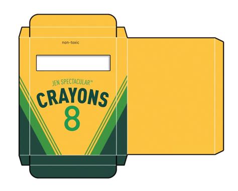 Free Printable Empty Crayon Box Template
