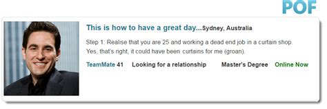 Dating profile example # 3: Good dating headline examples