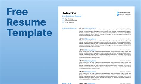 6 Free Resume Templates Figma