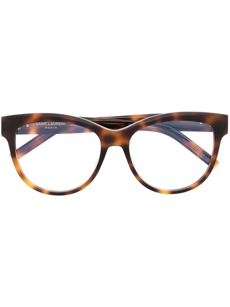 Saint Laurent Eyewear Tortoiseshell Cat Eye Glasses Farfetch