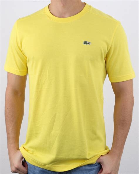 Lacoste Crew Neck T Shirt in Yellow | 80s Casual Classics