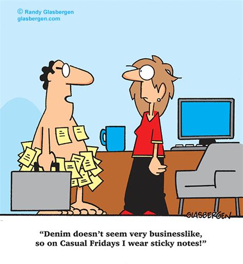 Working at an unemployment office has to be a tense job, knowing if you get fired, you still have to come into work the next day. Office Cartoons | Randy Glasbergen - Today's Cartoon