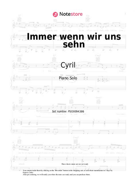 Lea Cyril Immer Wenn Wir Uns Sehn Sheet Music For Piano Download Pianosolo Sku Pso0094386 At