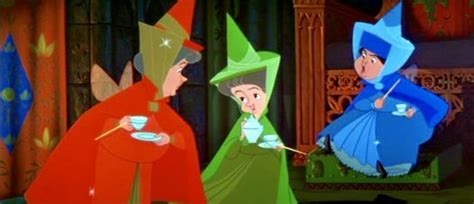 Walt Disneys Sleeping Beauty 1959 3 Good Fairies Flora Fauna And