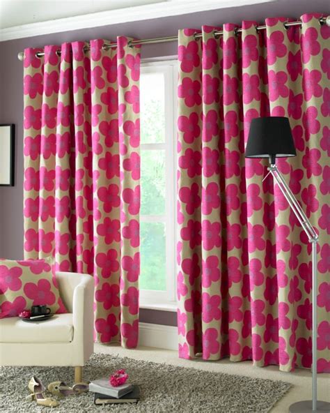 Bright Pink Floral Curtains These Would Be Fun And Less Overtly Girly
