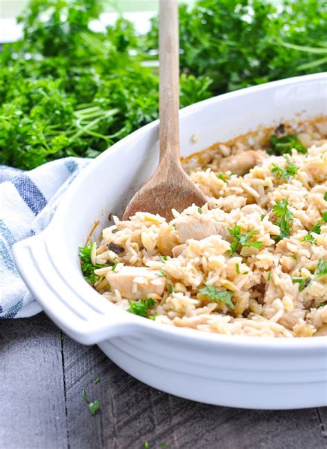 This Dump And Bake Chicken And Rice Pilaf Is An Entire Dinner That