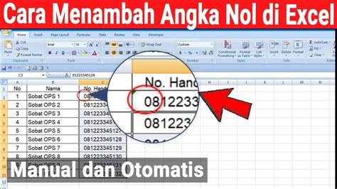 Cara Menulis Angka 0 Di Belakang Secara Otomatis Di Excel Neicy Tekno