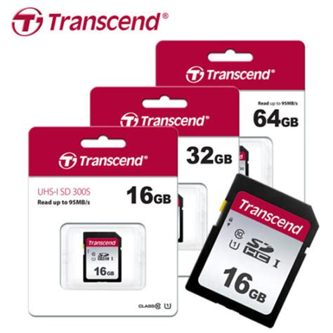 Transcend 300s 16gb 32gb 64gb Sdhcxc C10 Uhs I Sd Memory Card