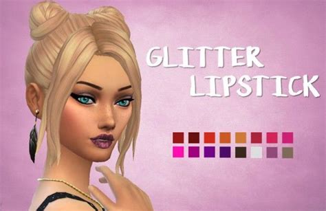 Choco Sims Glitter Lipstick • Sims 4 Downloads Glitter Lipstick