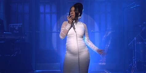 Video Cardi B Reveals Shes Pregnant During ‘snl Performance