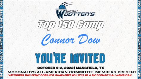 Connor Dow On Twitter Thank You For The Invite Wootten Camp Https