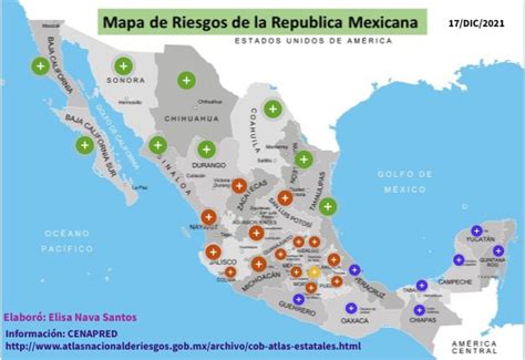 Mapa De Riesgos De La Republica Mexicana