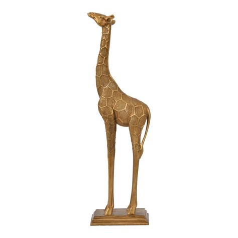 Libra Interiors Giant Giraffe Gold Sculpture Head Forward Olivias
